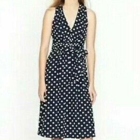 J. Crew Dresses & Skirts - J. CREW elinor polka dot linen blend dress 6